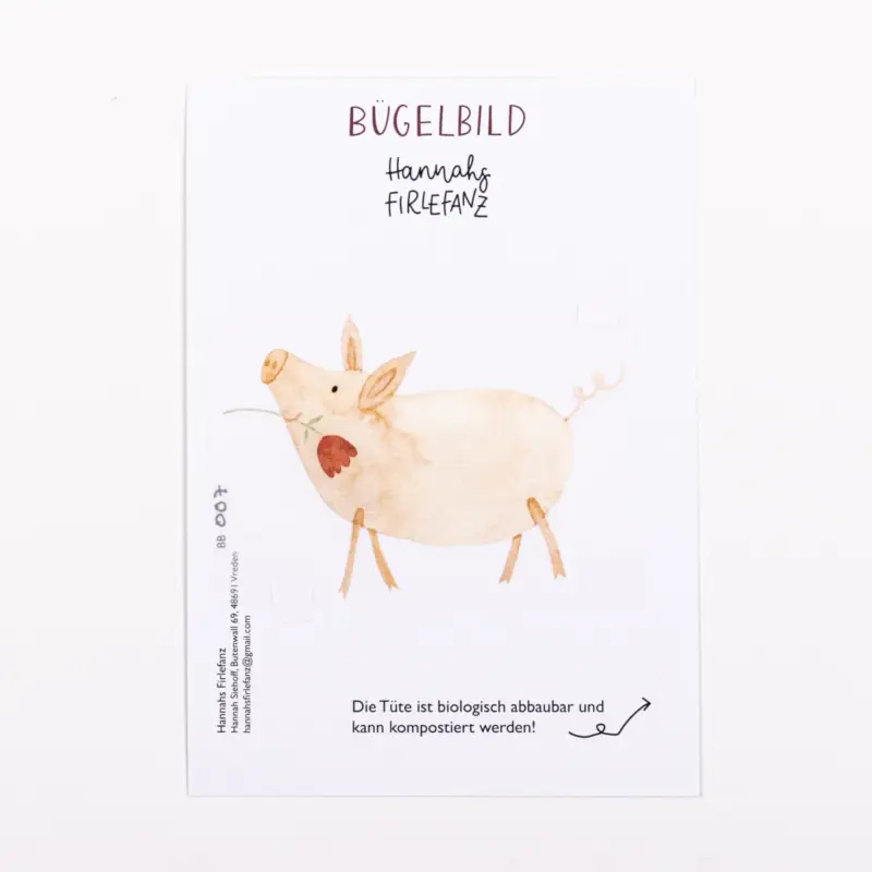 Sale BÜGELBILD SCHWEIN