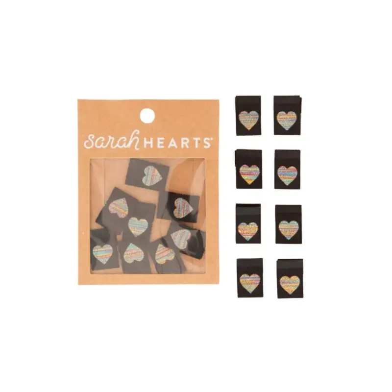 WEBETIKETTEN METALLIC RAINBOW HEART Begrenztes Angebot