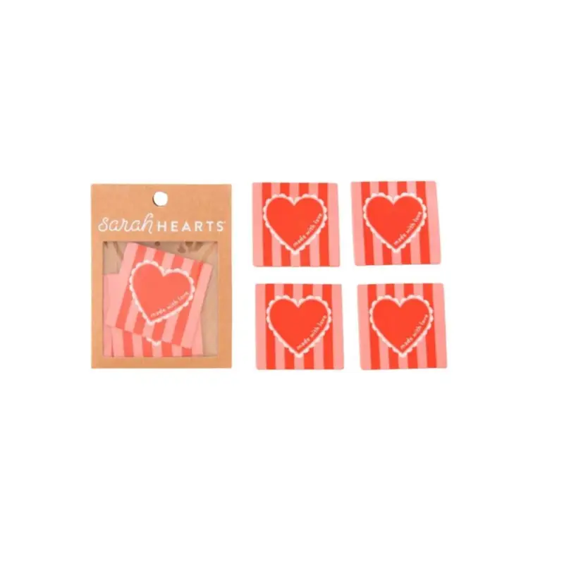 WEBETIKETTEN MADE WITH LOVE HEART Sichere Zahlung