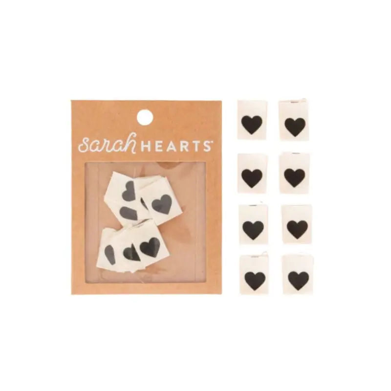 Angebot WOVEN LABELS BLACK HEART ORGANIC