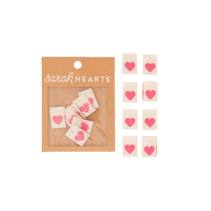 Begrenztes Angebot WOVEN LABELS PINK HEART