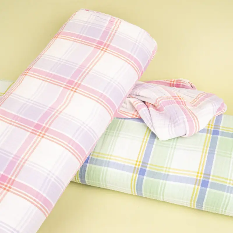 Markenware DOUBLE GAUZE HIGHLAND PLAID