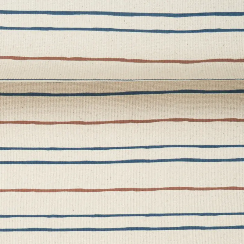 Neuheit ORGANIC RIB JERSEY STRIPES natural