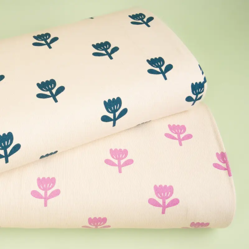 Billig ORGANIC RIB JERSEY FLOWER