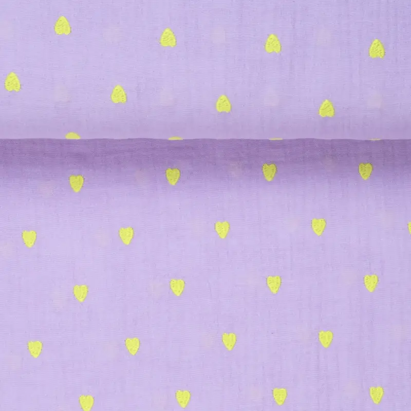 Garantierte Lieferung DOUBLE GAUZE HERZ lilac