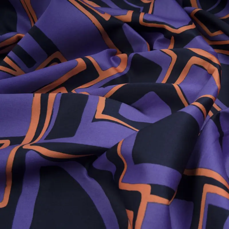 COTTON SATIN GEO navy Preisknaller