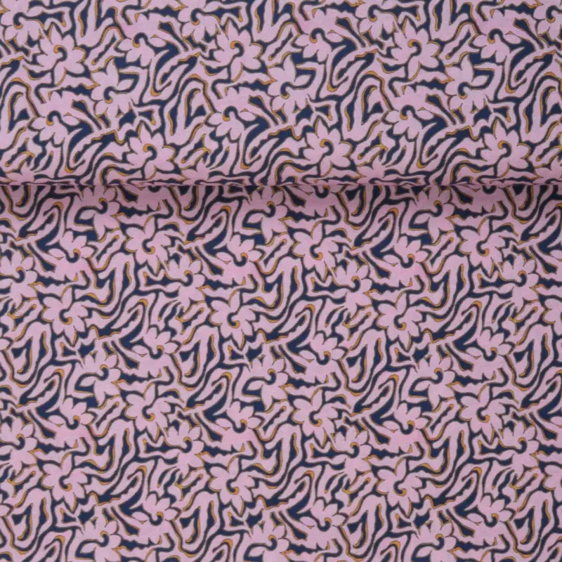 Must-Have VISCOSE PINK BLUE FLOWERS