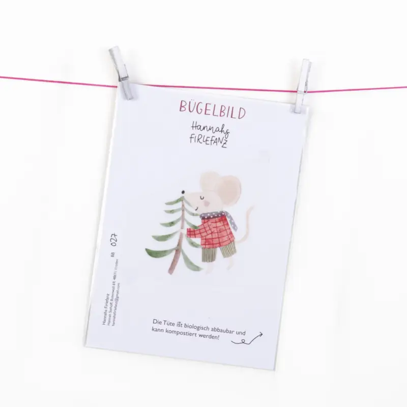 BÜGELBILD WEIHNACHTSMAUS Top-Preis