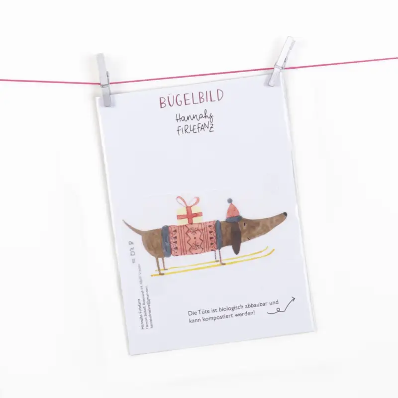 Sonderaktion BÜGELBILD WEIHNACHTSDACKEL