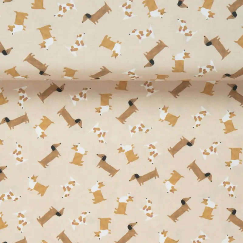 Online Kaufen POPLIN WOOF DOGS sand