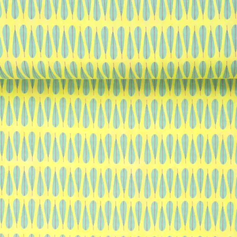 Sale POPLIN FEATHERS yellow