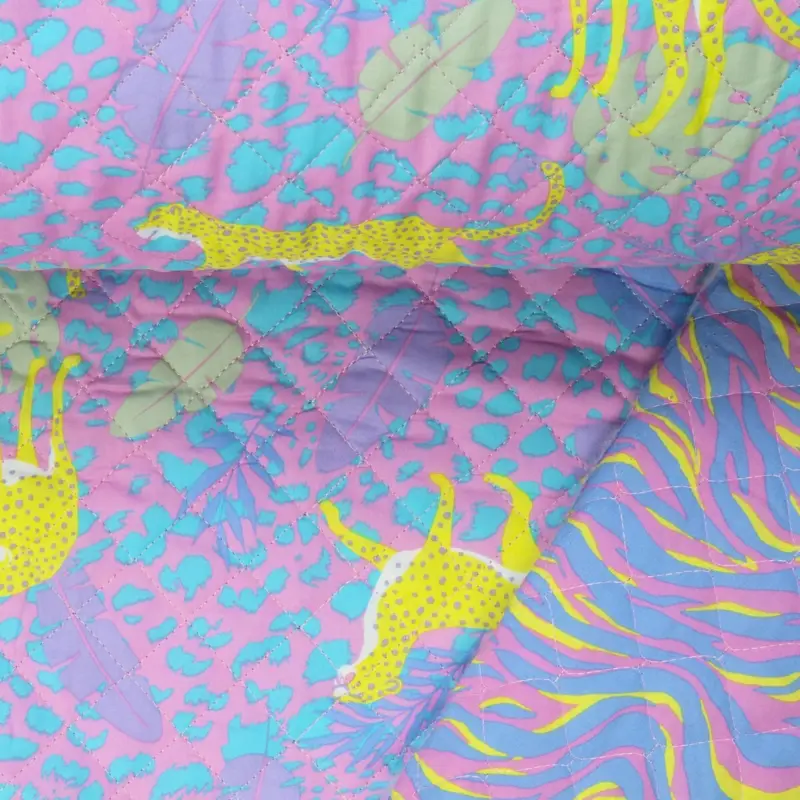 Versand Am Gleichen Tag QUILTED COTTON ANIMAL pink/yellow