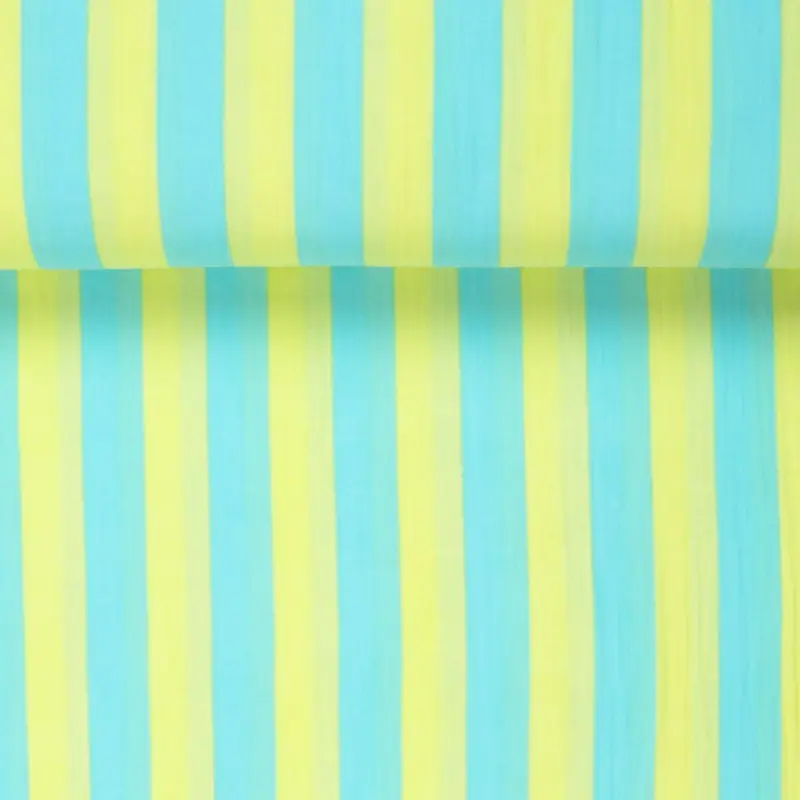 Highlight DOUBLE GAUZE BAMBINO STRIPES aqua