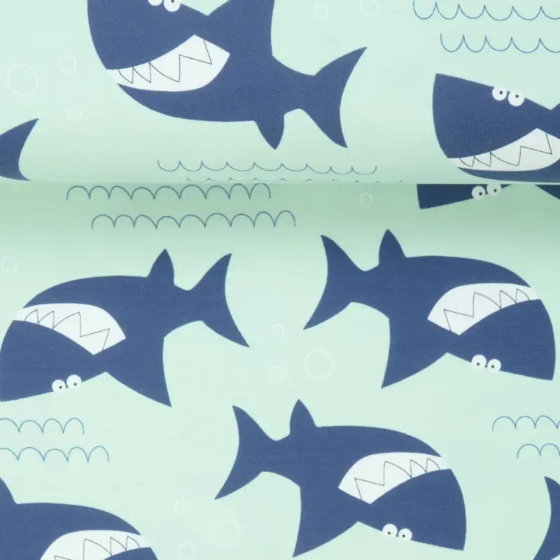 Highlight JERSEY CUTE SHARK light blue
