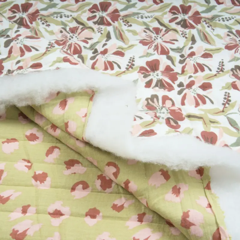 Direktkauf QUILTED DOUBLE GAUZE FLOWER-LEO off-white