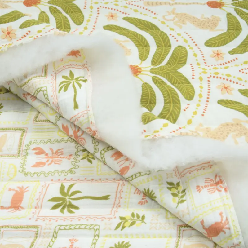 Mega-Angebot QUILTED DOUBLE GAUZE PANTHER off-white