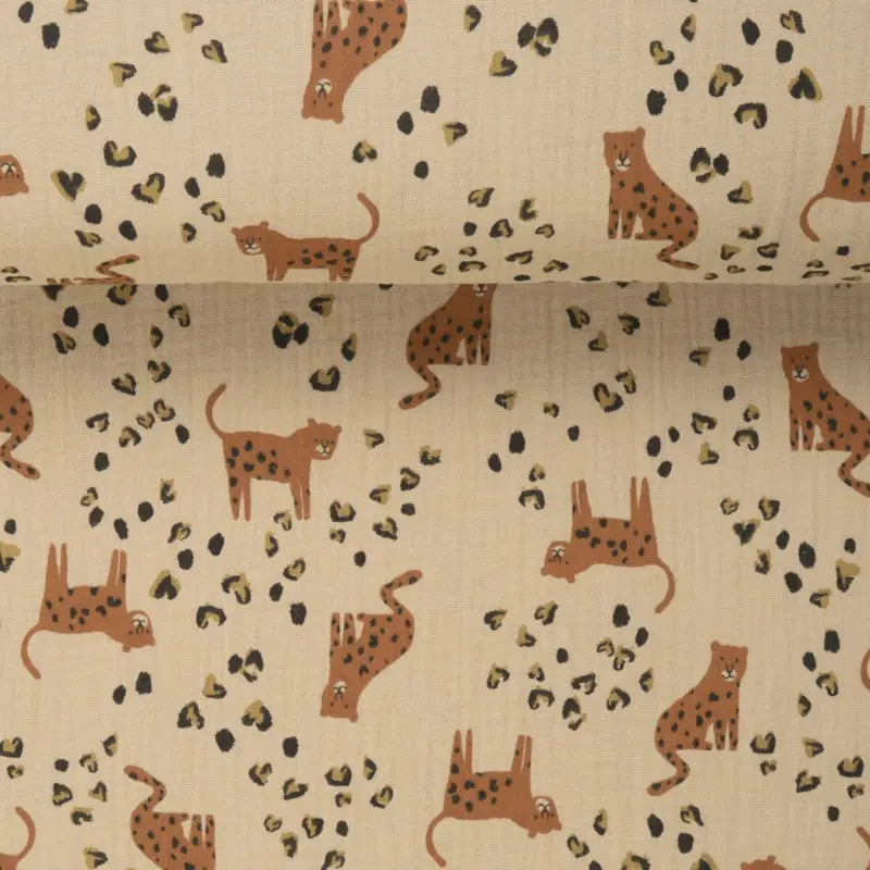 Top-Preis DOUBLE GAUZE LITTLE CHEETAH toffee