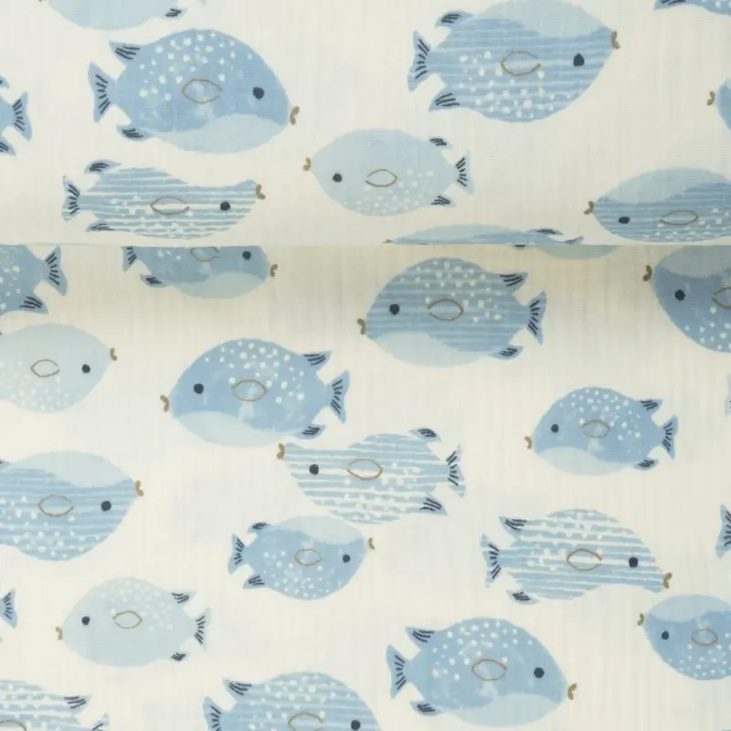 DOUBLE GAUZE FISH ivory Jetzt Bestellen