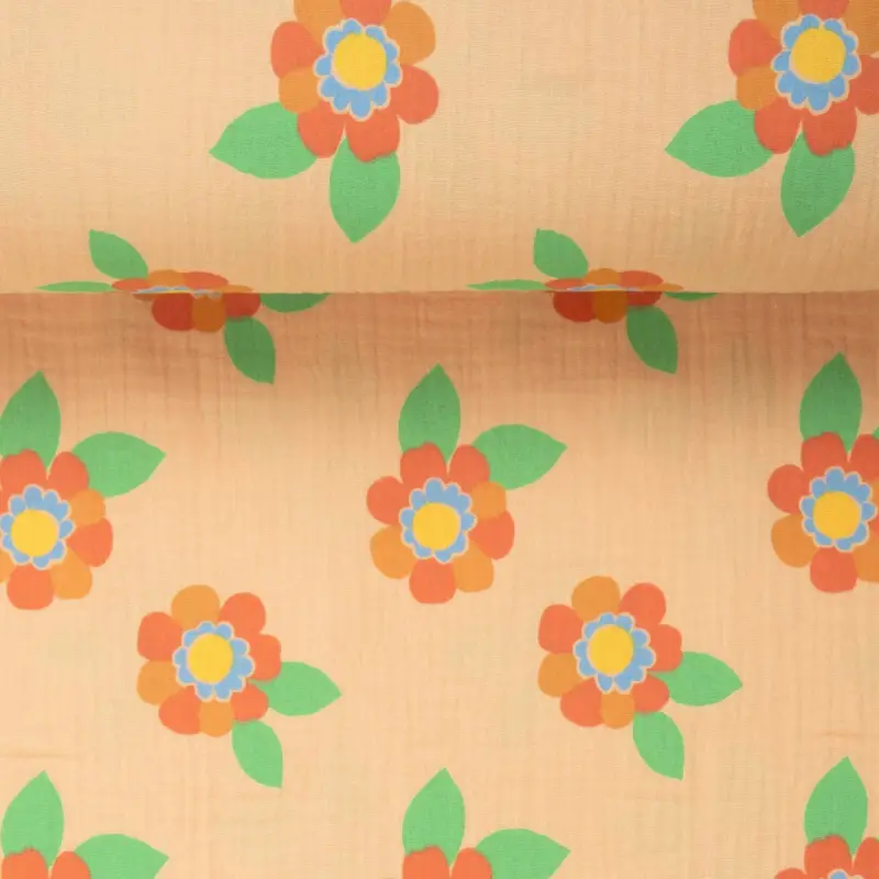 DOUBLE GAUZE ALINE apricot Jetzt Kaufen