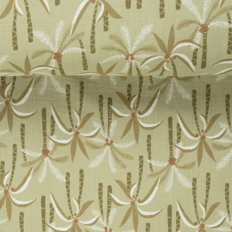 DOUBLE GAUZE COCO PALM soft green Knallerangebot