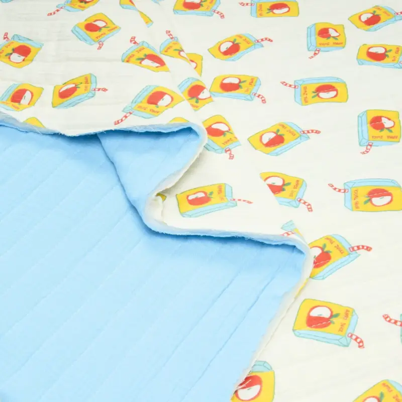 Neue Kollektion QUILTED DOUBLE GAUZE APPLE JUICE blue