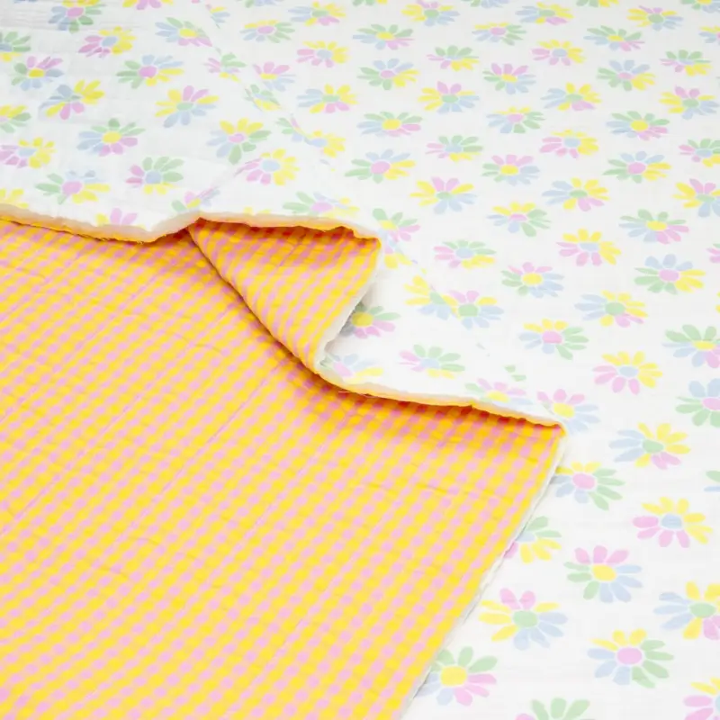 QUILTED FLOWER VICHY pink Beliebt