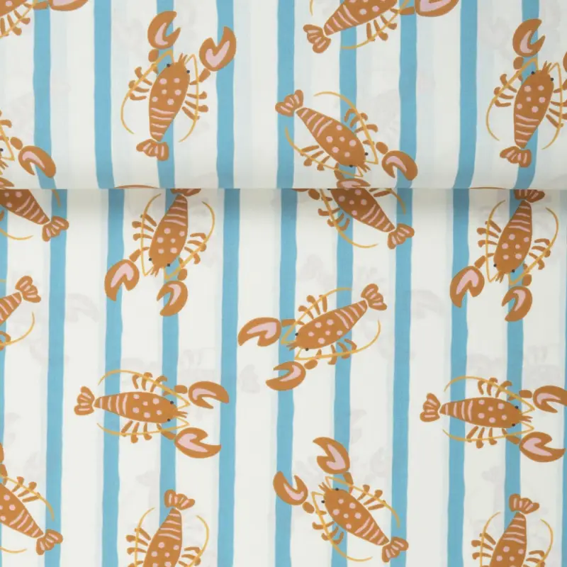 POPELINE LOBSTER STRIPESecru Schneller Versand