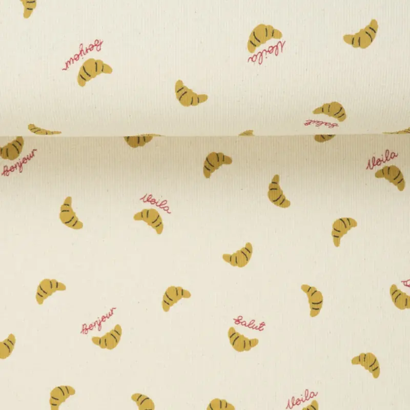 Preisreduziert ORGANIC RIB JERSEY CROISSANT natural