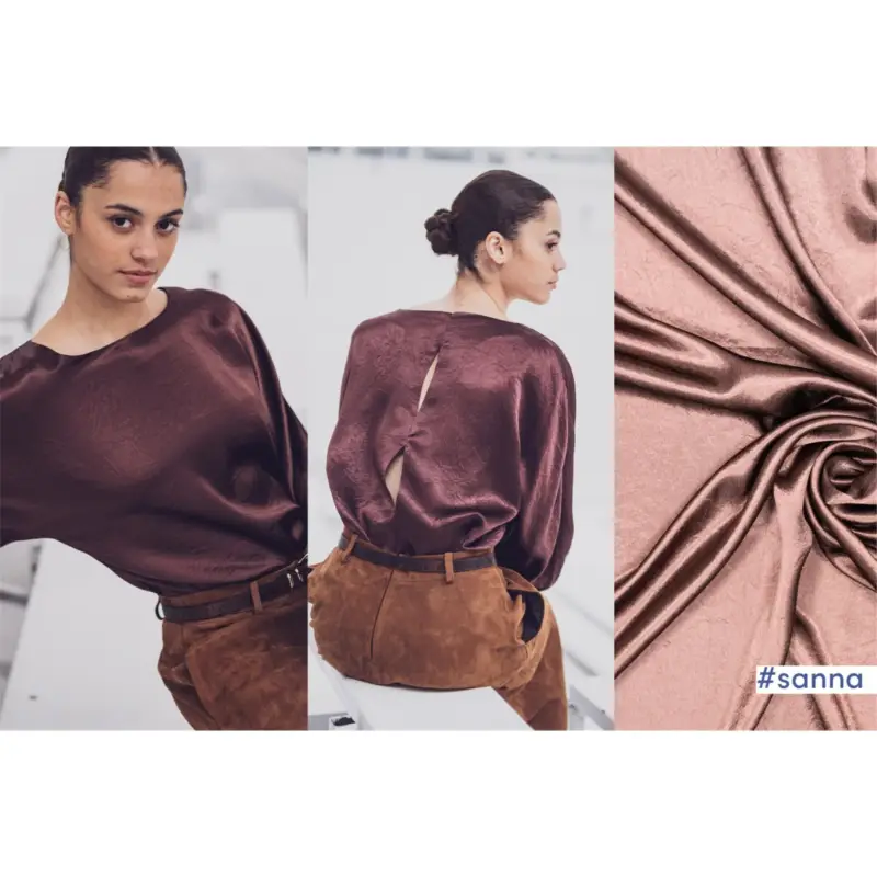 Preisknaller WOVEN ACETATE SHINY dark brown