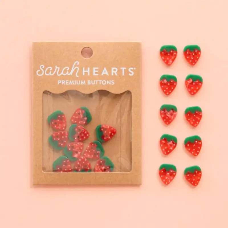 BUTTONS SET STRAWBERRY small Bestseller