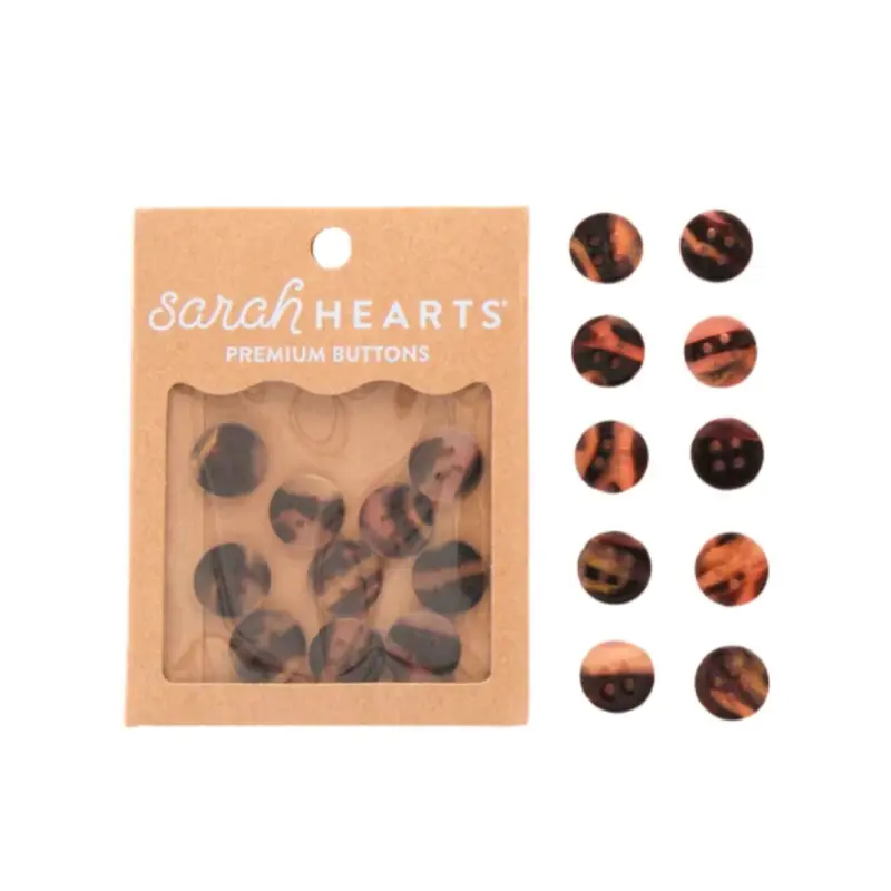 Sale BUTTONS SET TORTOISE SHELL small