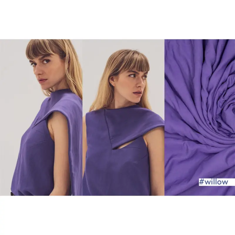 TWILL VISKOSE SOLID violet Kracherpreis