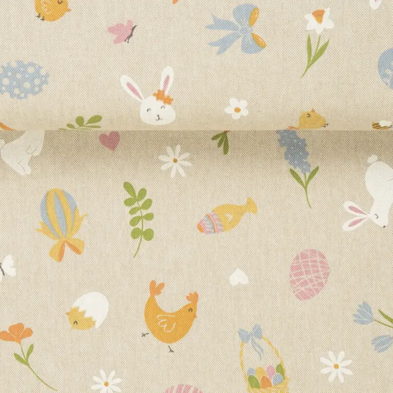 Direktkauf CANVAS LINENLOOK EASTER DOODLE ICON