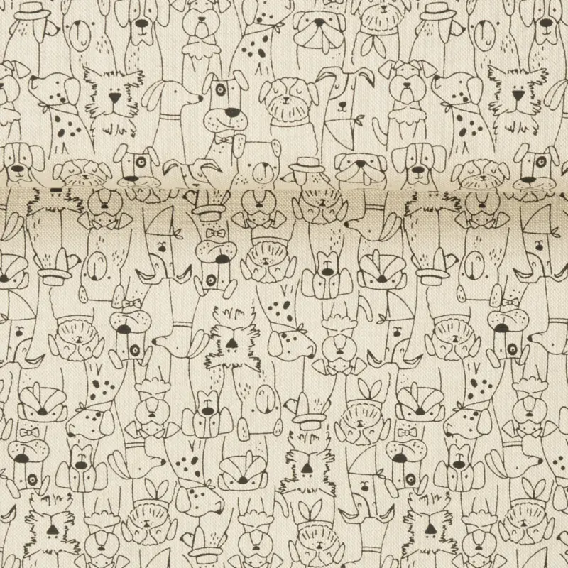 CANVAS LINENLOOK DOG CARTOON LINE Sofort Bestellen