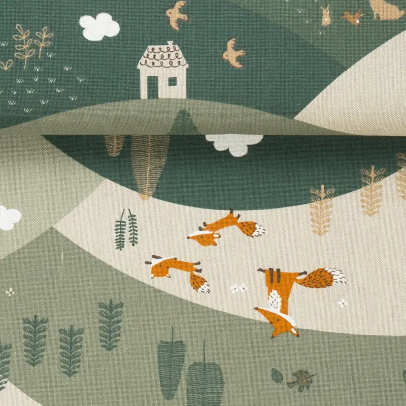 CANVAS LINENLOOK MOUNTAIN FOREST ANIMAL Preisknaller