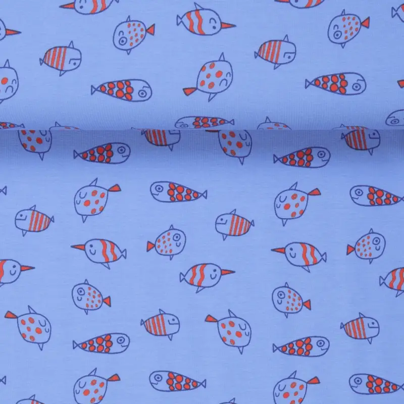 JERSEY HAPPY FISH blue Echt