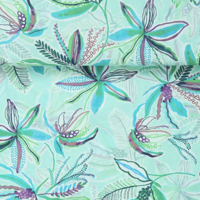 VISKOSE TORTOISE LEAVES aqua Super-Preis