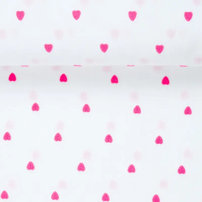 DOUBLE GAUZE HEART white Sale