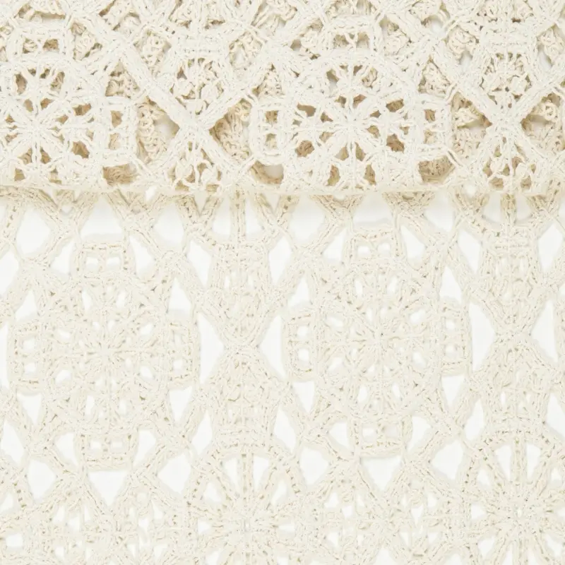 Billig CROCHET LACE CIRCLES COTTON beige