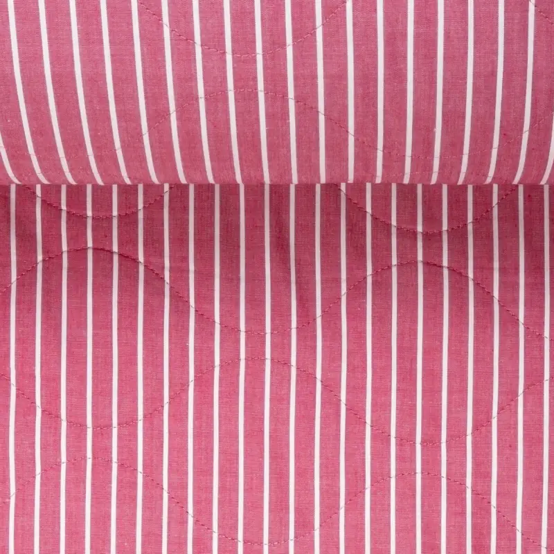QUILTED COTTON STRIPES pink Abverkauf