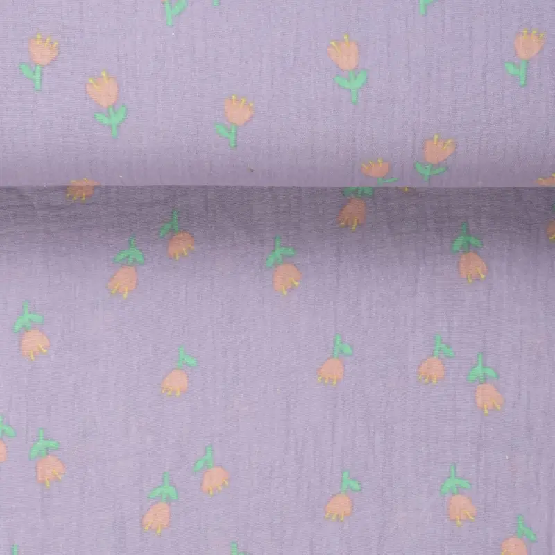 DOUBLE GAUZE Tulpe lavender Jetzt Bestellen