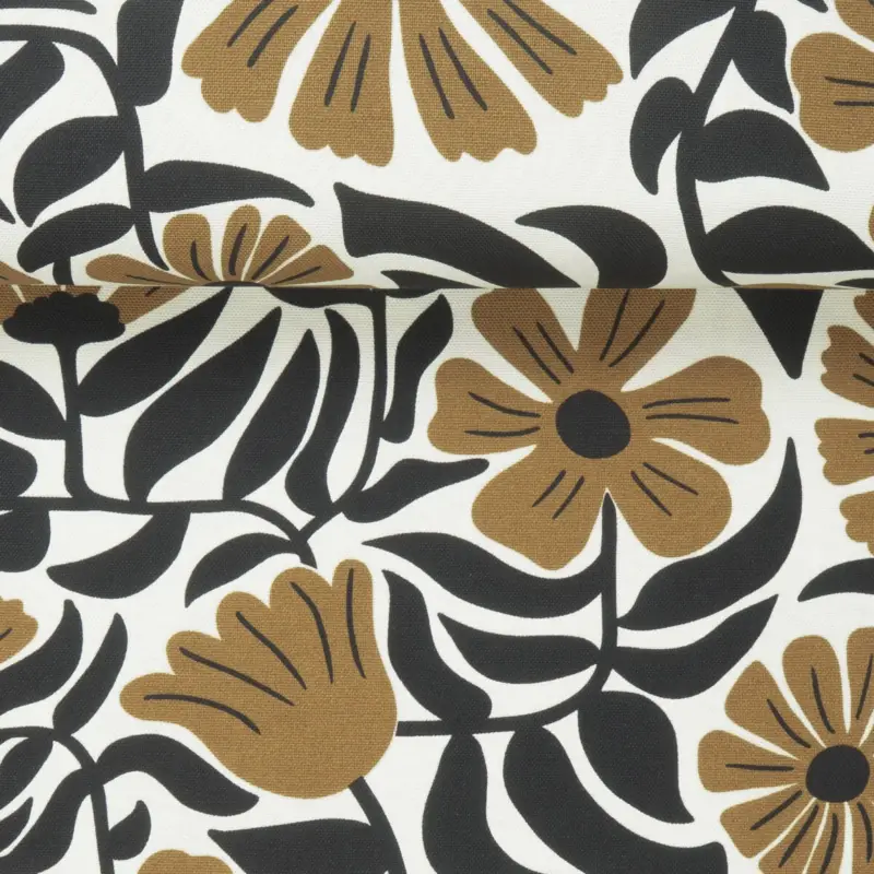 CANVAS RETRO FOWERS brown Nur Für Kurze Zeit