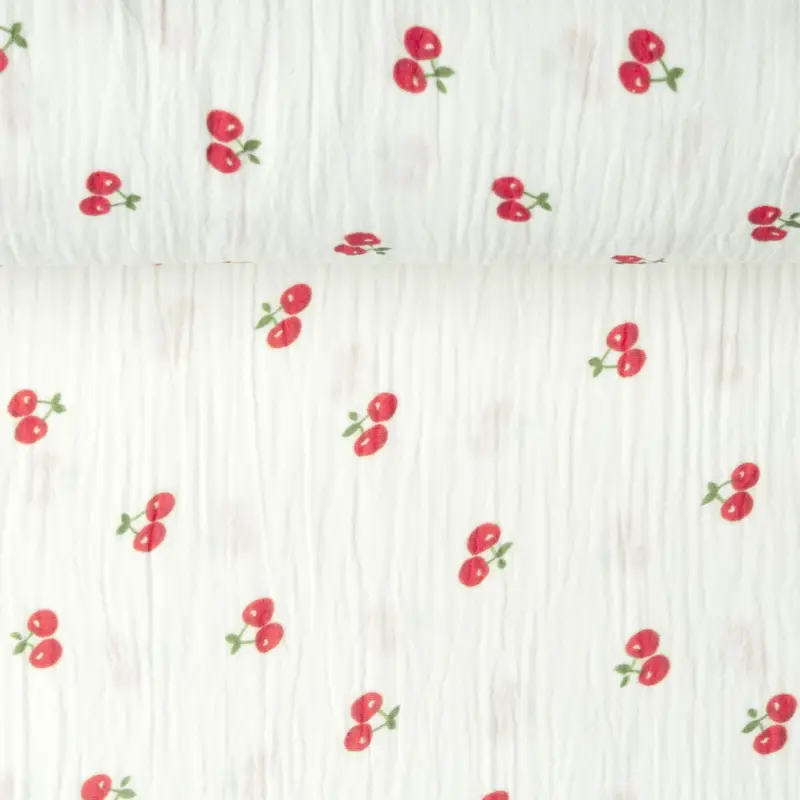 DOUBLE GAUZE XXL CHERRY offwhite Markenprodukt