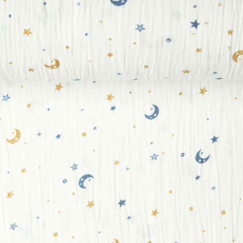 Preiswert DOUBLE GAUZE XXL NIGHT SKY offwhite