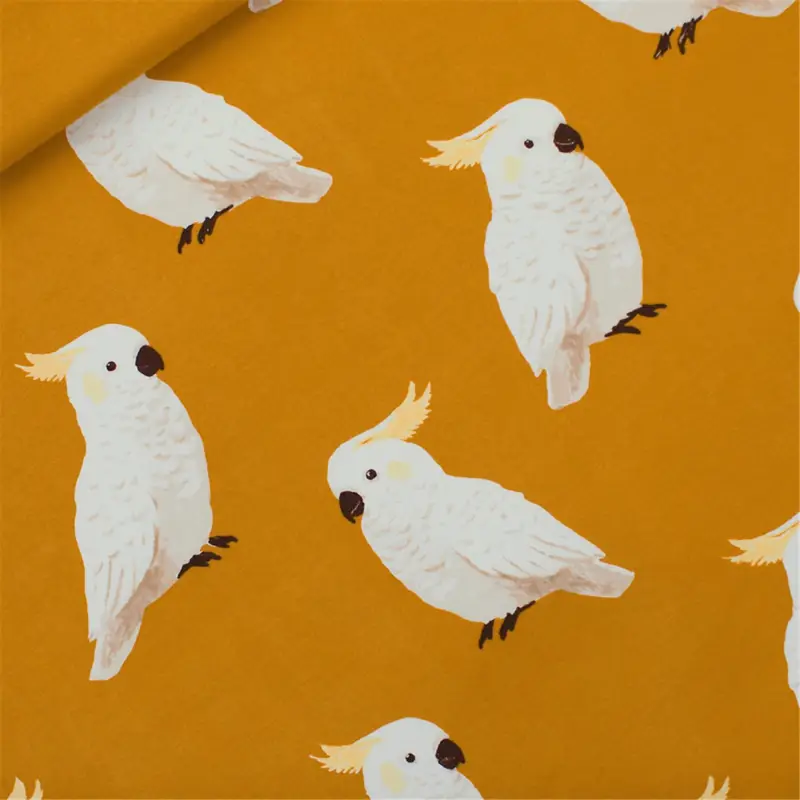 Saisonangebot FRENCH TERRY COCKATOO lemon curry