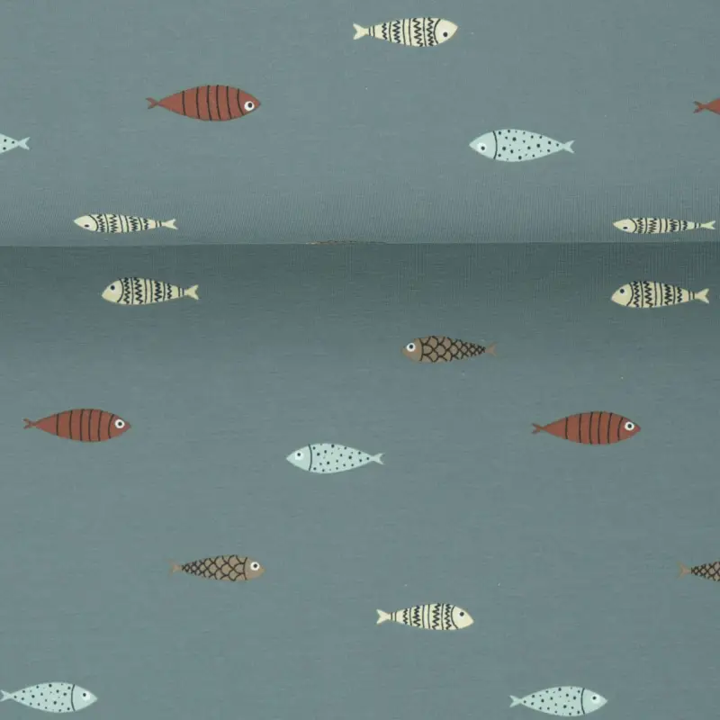 JERSEY FISHES dusty blue Heißes Angebot