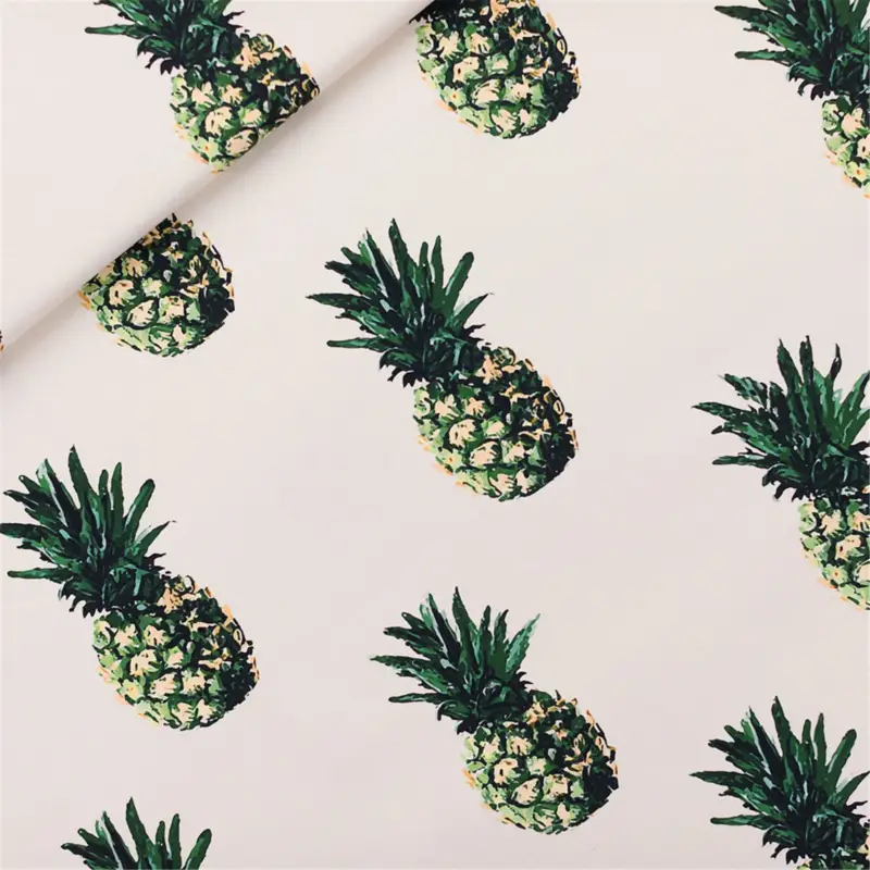 Sichere Zahlung CANVAS GABARDINE TWILL Pineapples Papyrus Crème