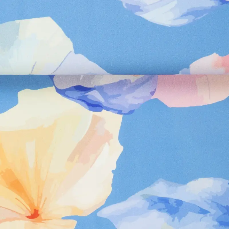 VISCOSE TWILL HORTENTIA blue Must-Have