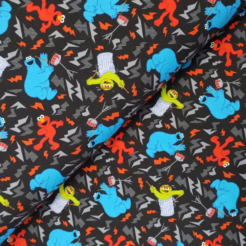 98x150 * Jersey * Krümelmonster, Oskar und Elmo * RESTSTÜCK Preis Gesenkt