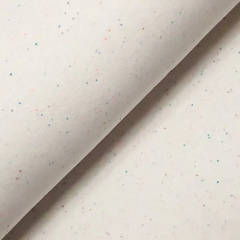 72x145 * Alpenfleece "Looks like Konfetti" weiß * RESTSTÜCK Garantierte Lieferung